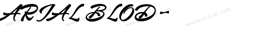 ARIAL BLOD字体转换